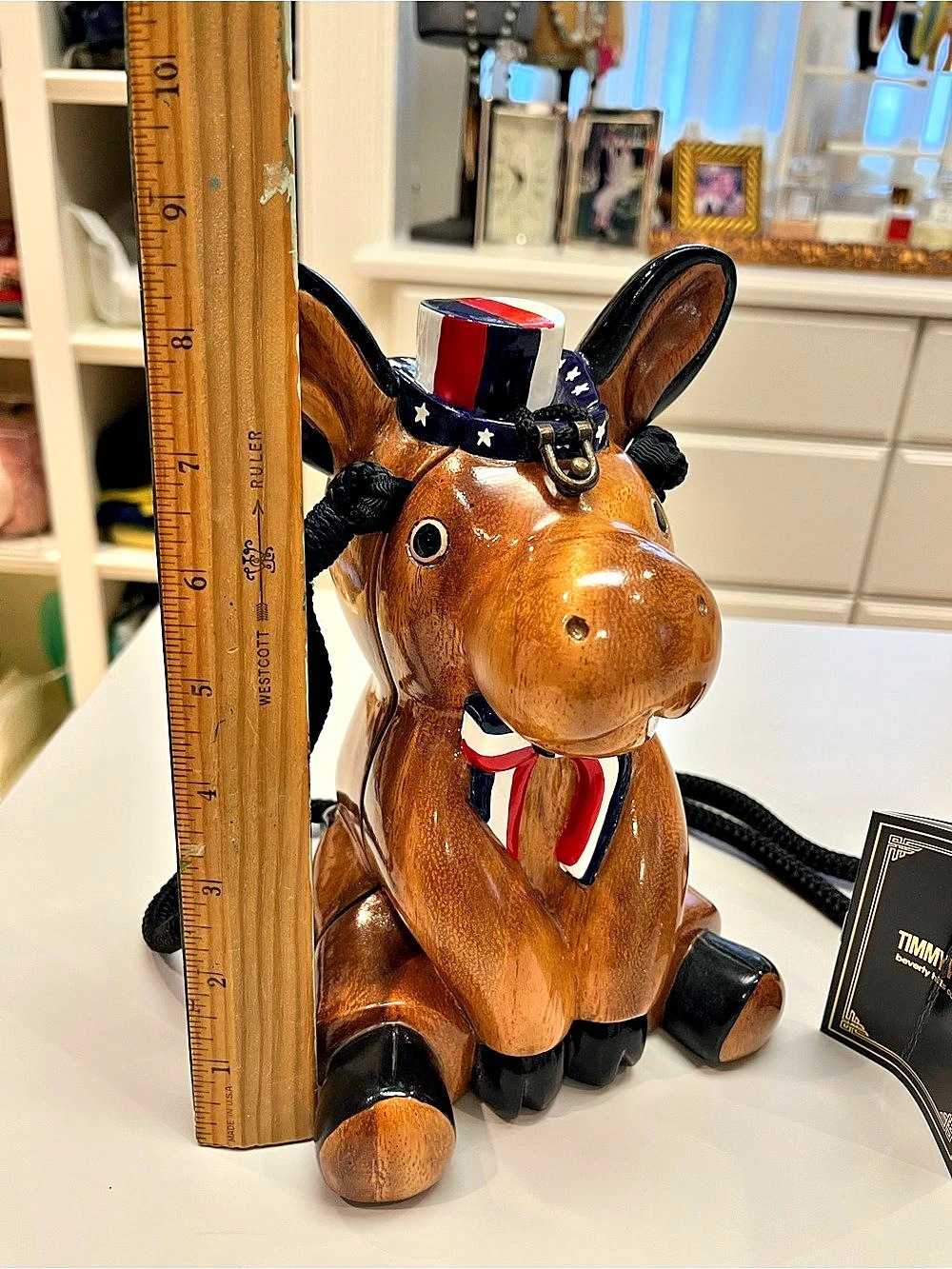 Timmy Woods Democratic Donkey Minaudiere Brown & Black - Picture 2 of 4